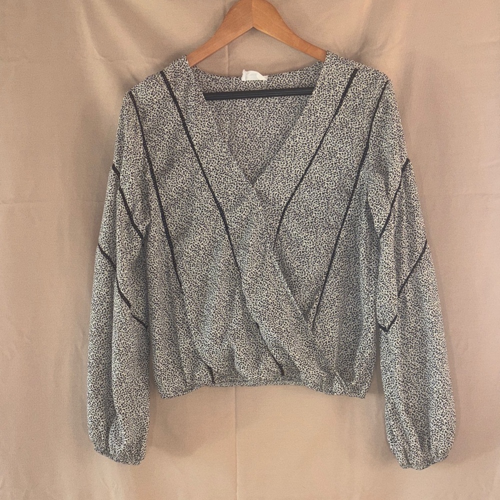 Sienna Sky Black and Cream Blouse